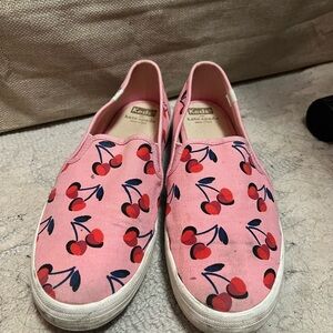 Keds Pink Cherry Print Slip-Ons